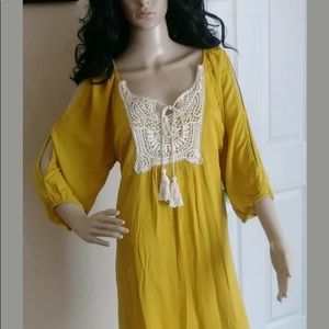 NAIF Summer Boho Hippie Gypsy Dress Peasant